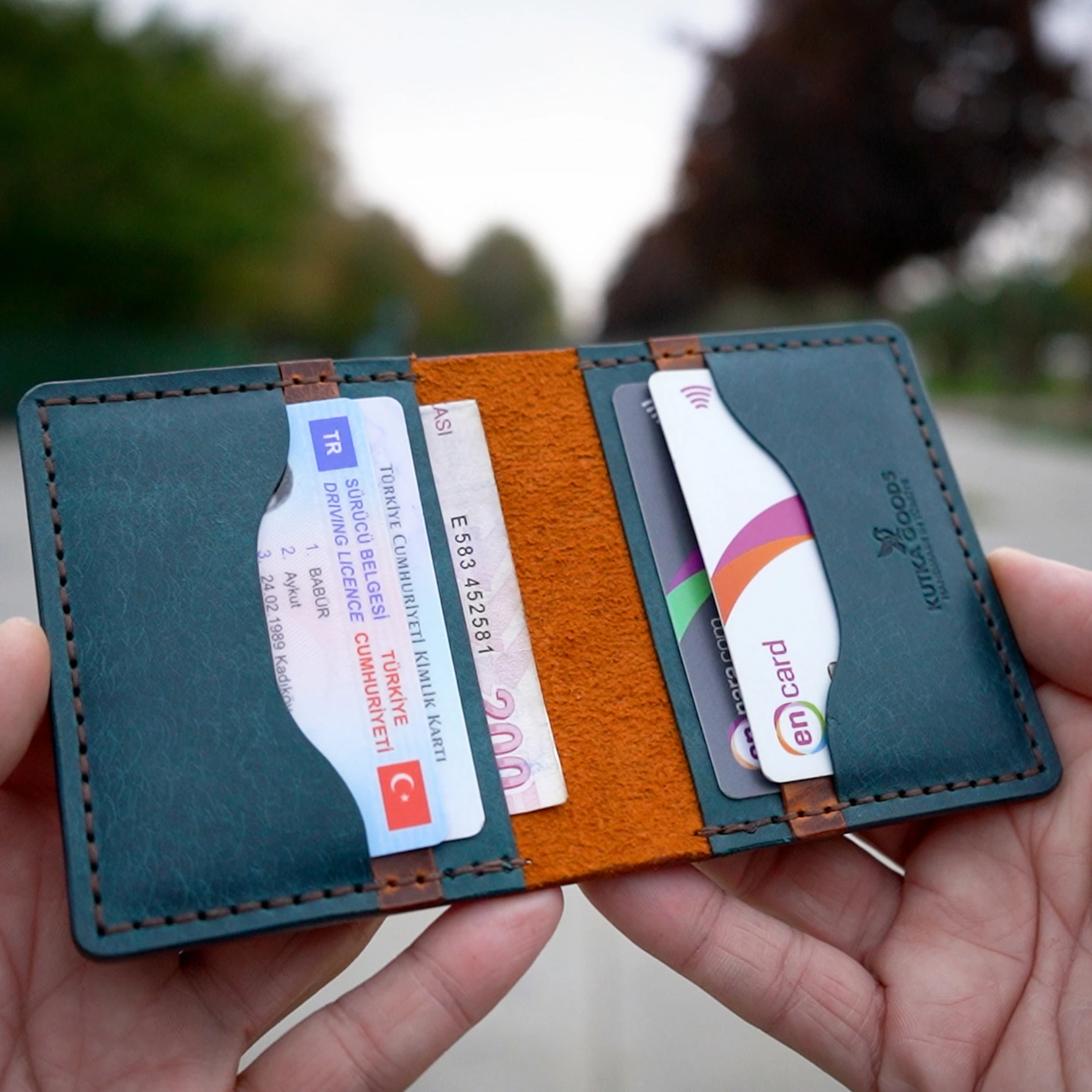 Kutka Goods - Root Collection - Cüzdan - Taba Vien - Mavi Pueblo