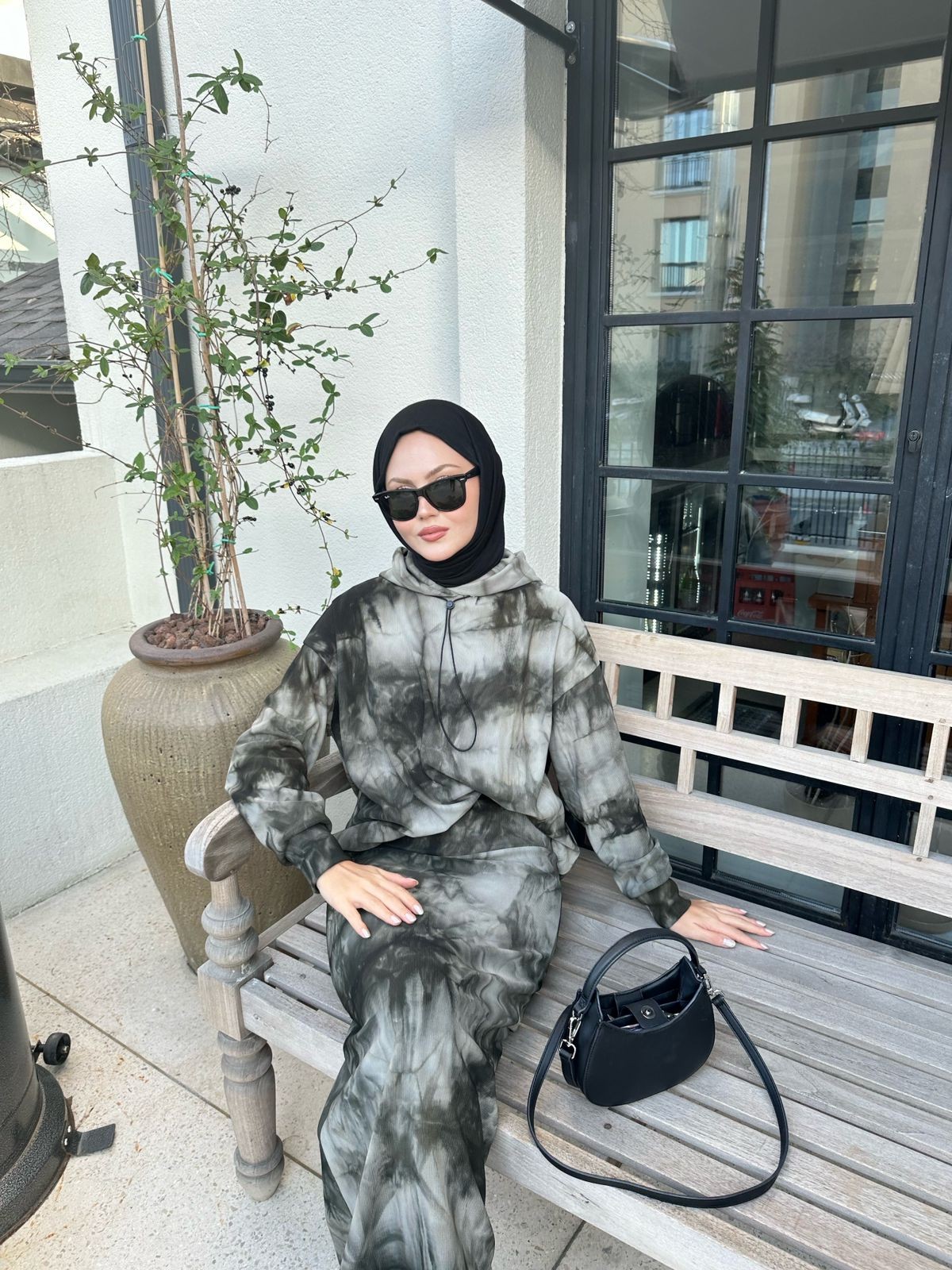 Kapüşonlu Sweat Etek Takım