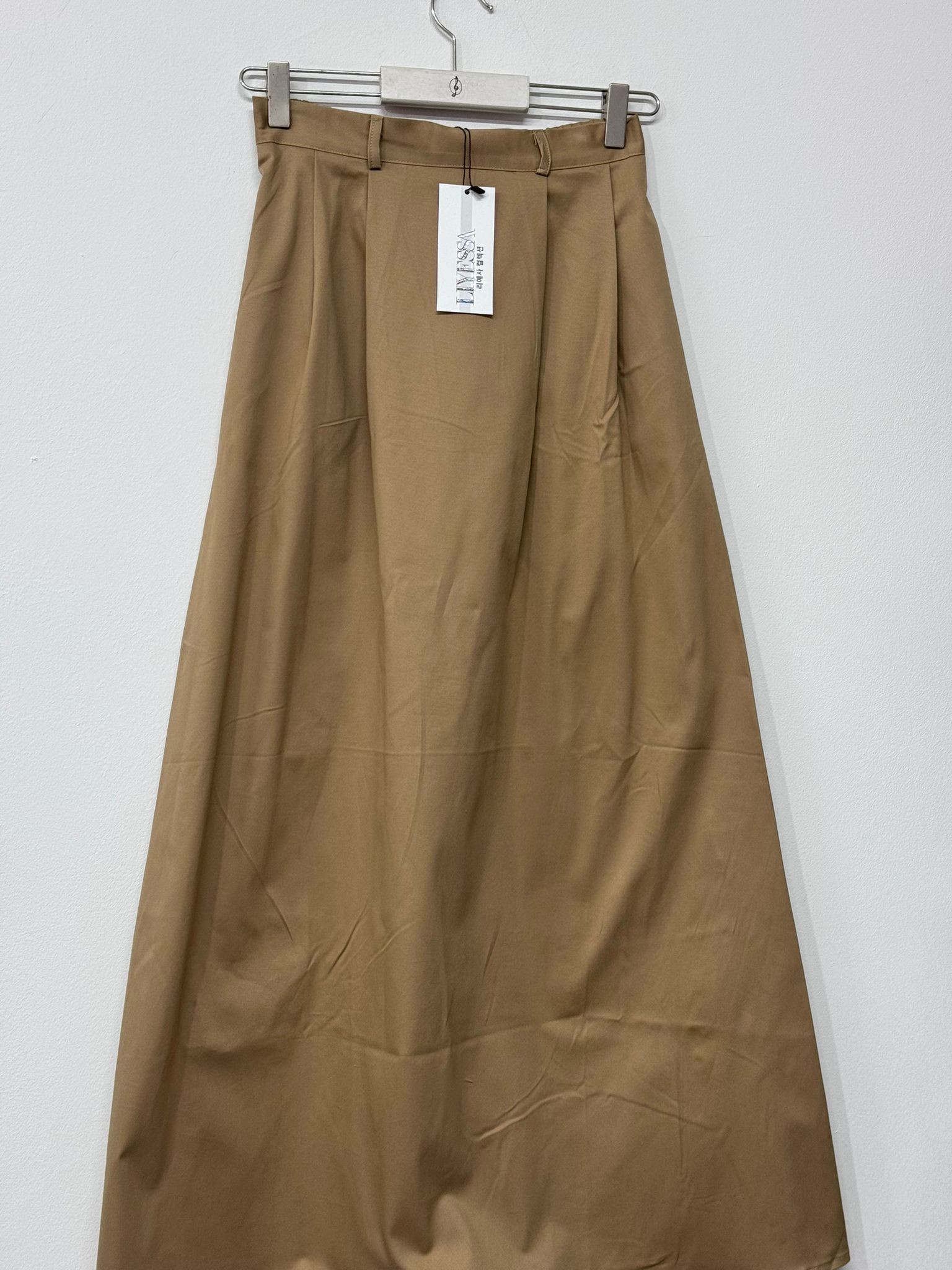 Düz Gabardin Etek - Camel