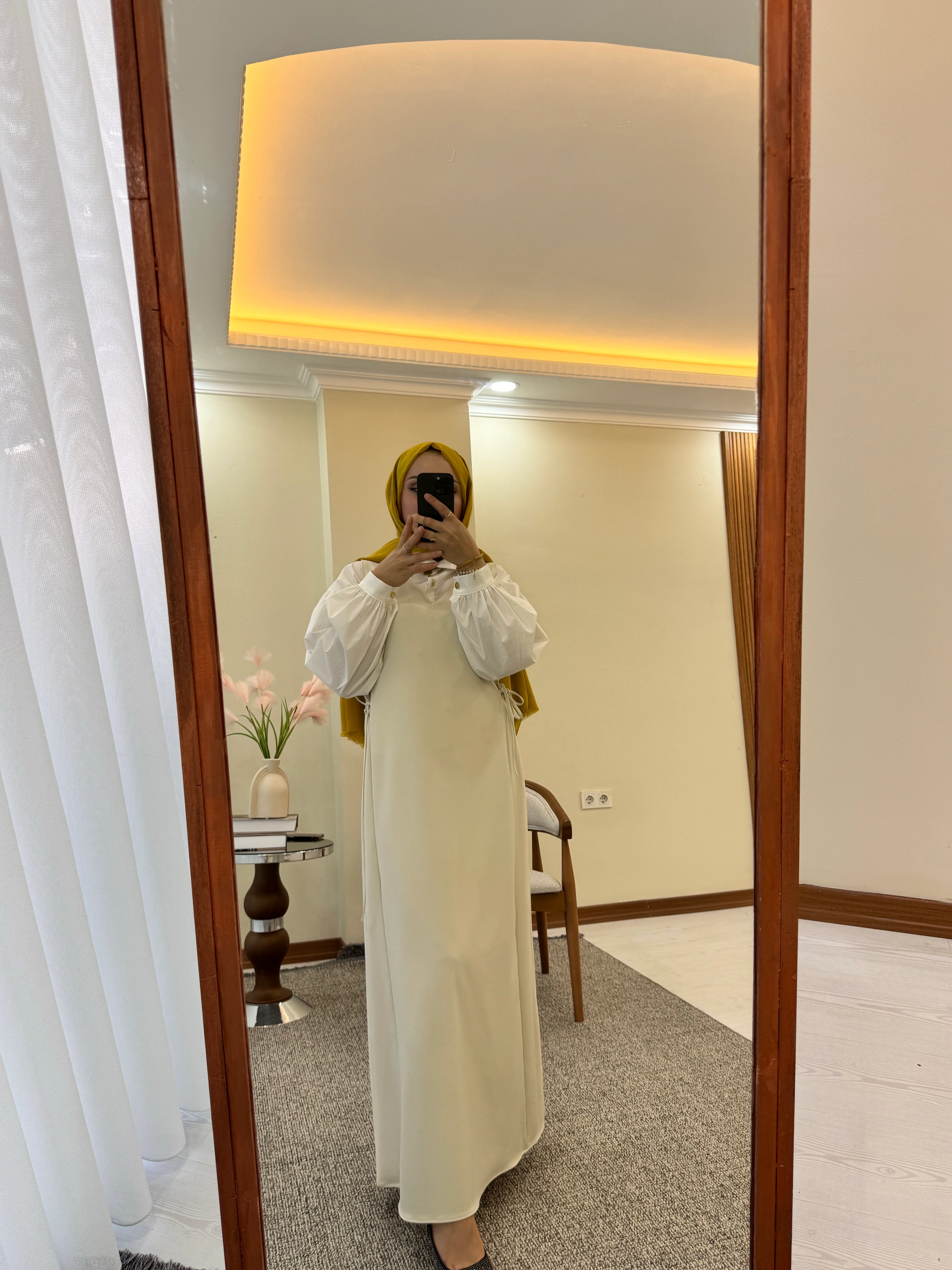 V Yaka Yandan Bağcıklı Jile