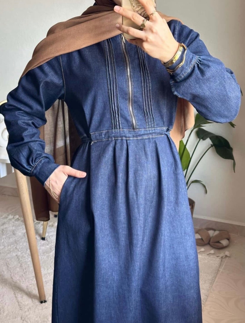 FERMUARLI KOT ELBİSE