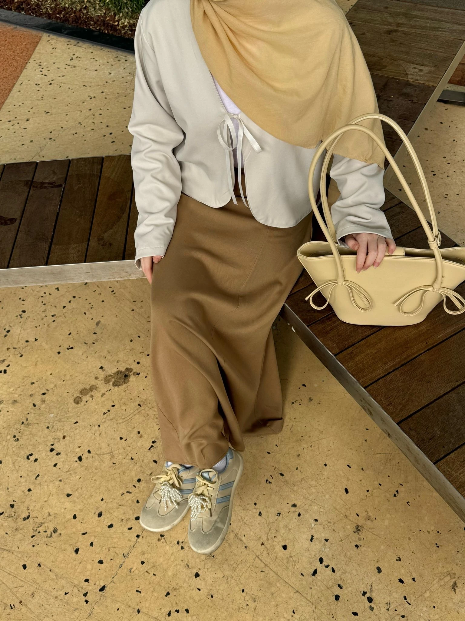 Önü Bağlamalı Crop Ceket