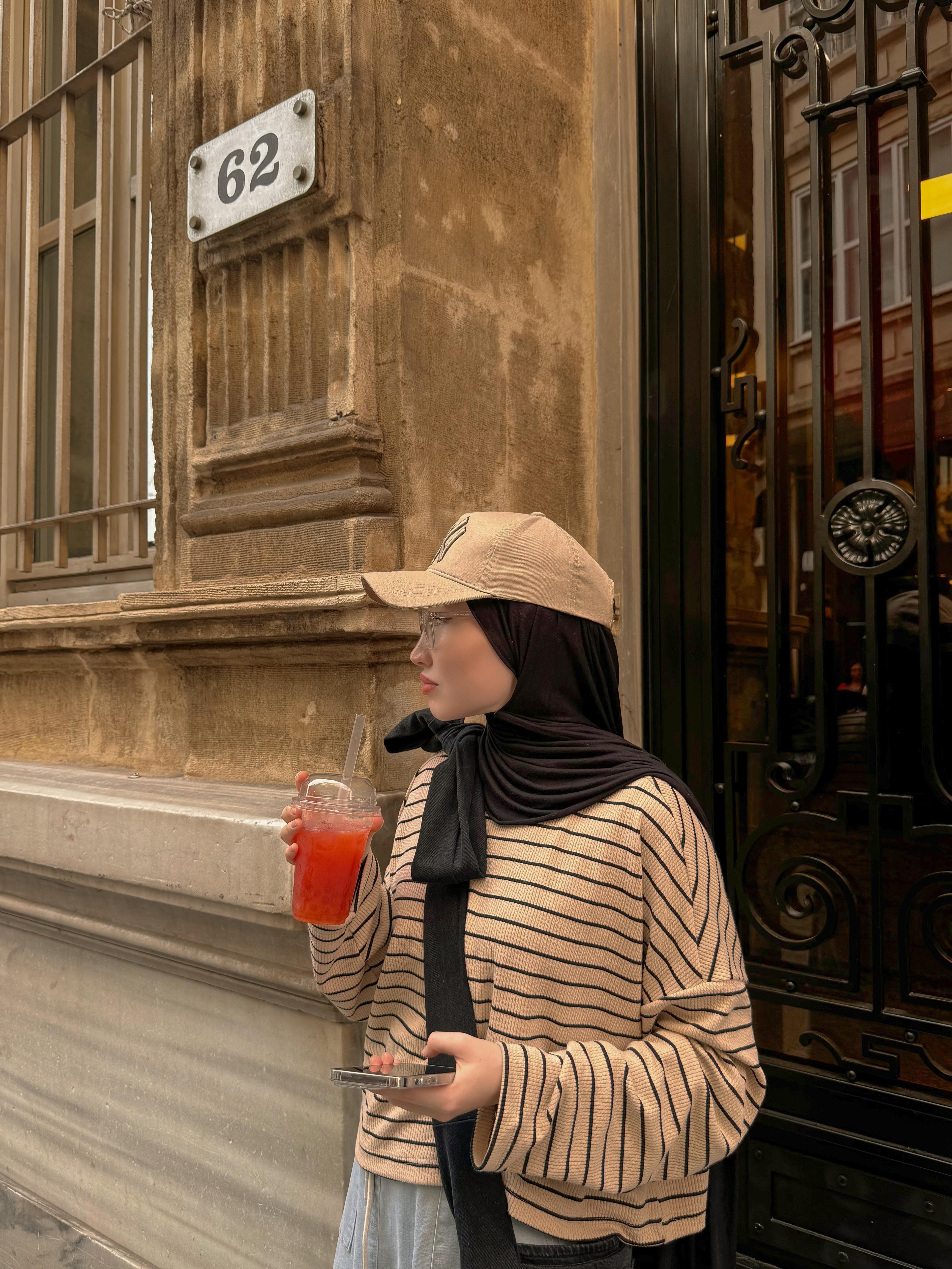 Çizgili Oversize Bluz
