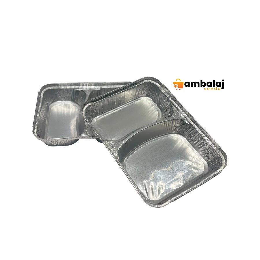 2 BÖLMELİ ALÜMİNYUM KAP