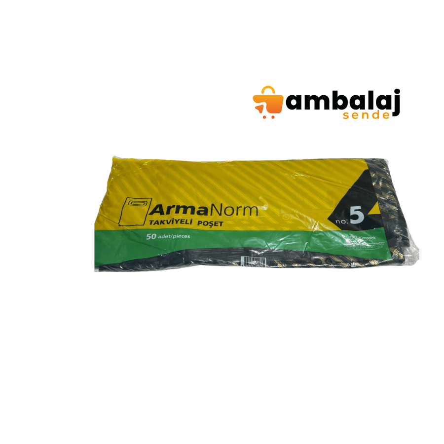 5 NUMARA SİYAH POŞET (50 ADET)