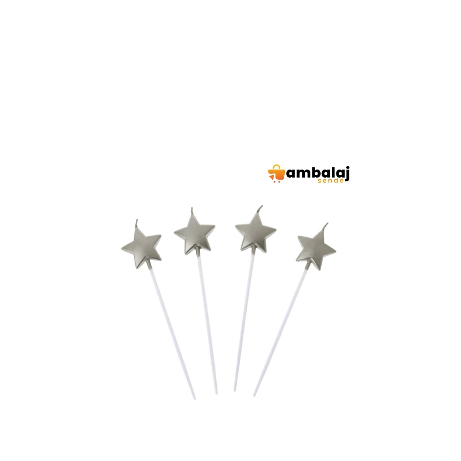 METALİZE YILDIZ MUM 3'LÜ
