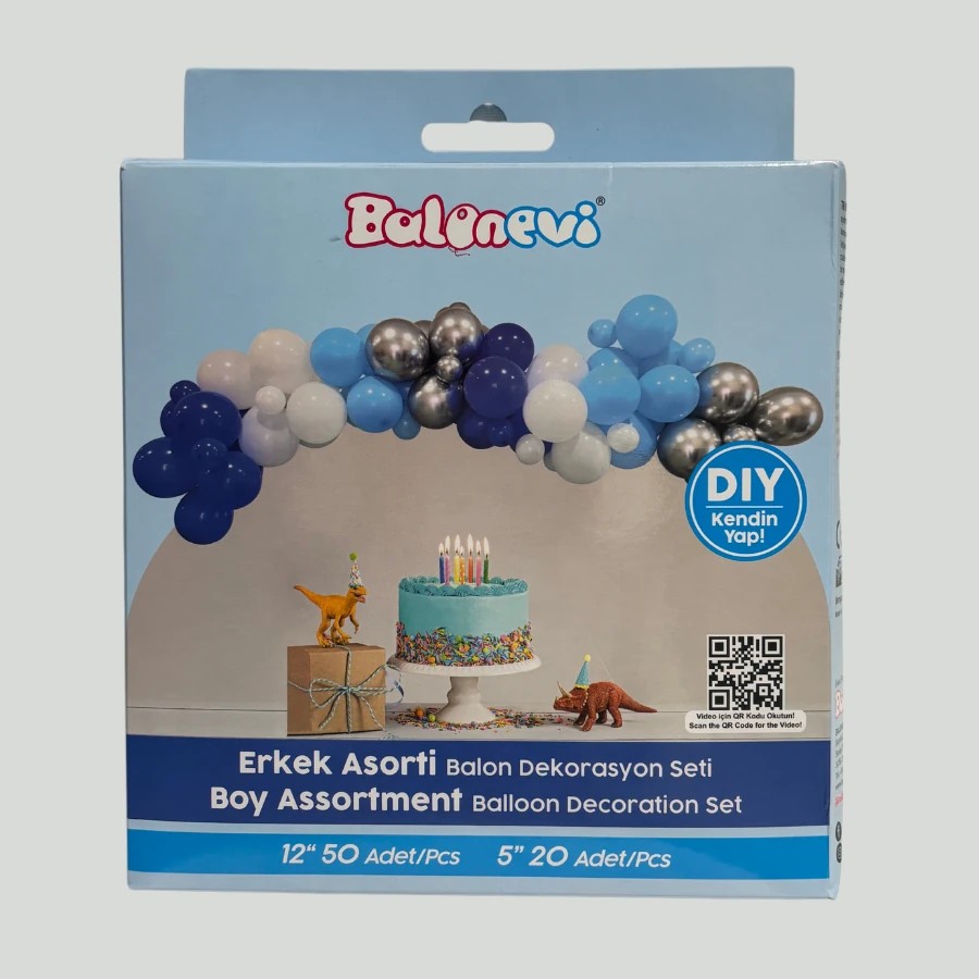 ERKEK ASORTİ BALON DEKARASYON SETİ