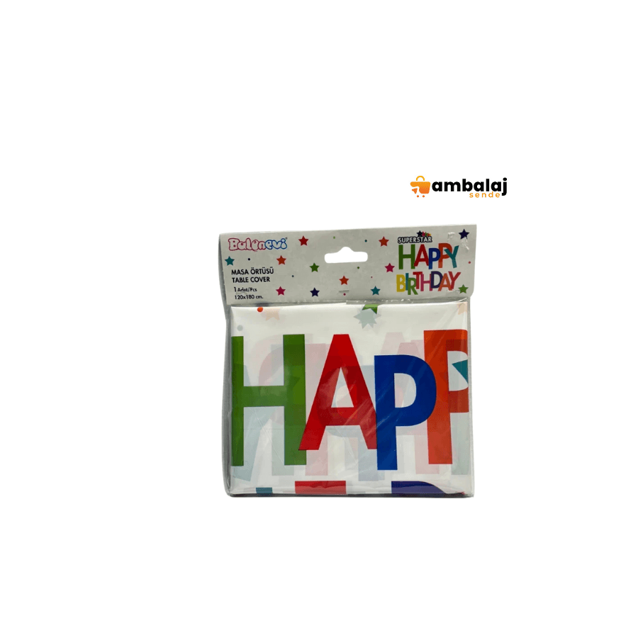 BALONEVİ HAPPY BİRTHDAY MASA ÖRTÜSÜ