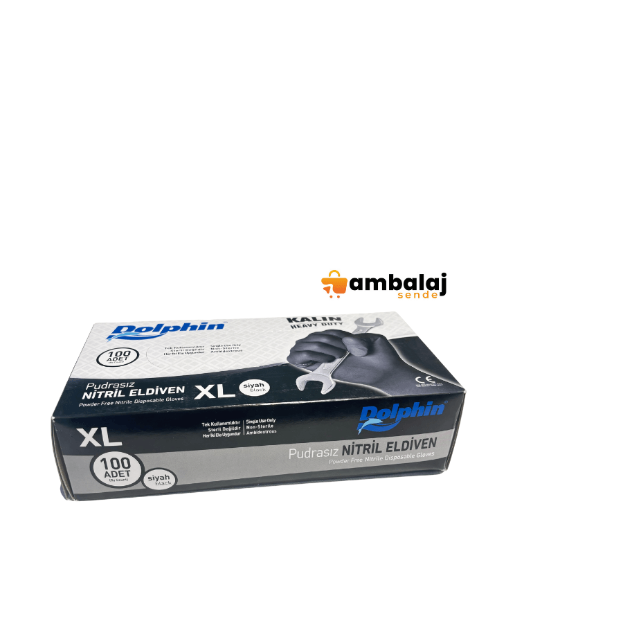 DOLPHİN PUDRASIZ NİTRİL ELDİVEN XL BEDEN 