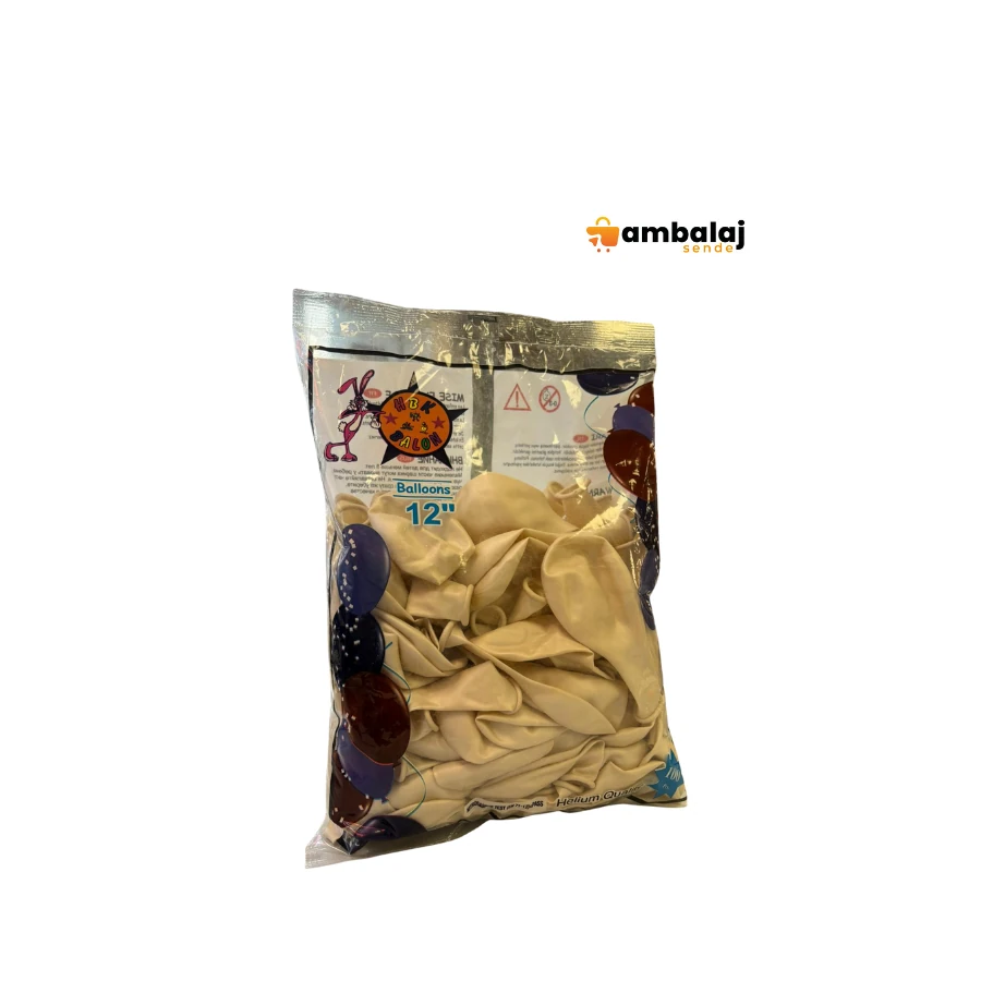 METALİK BEYAZ BALON 12''