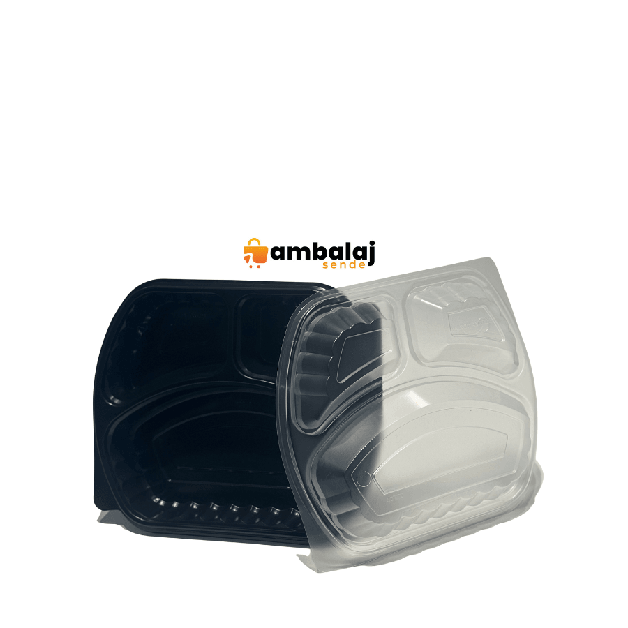 PP YEMEK SETİ ÜÇ BÖLMELİ MİKRODALGA KABI