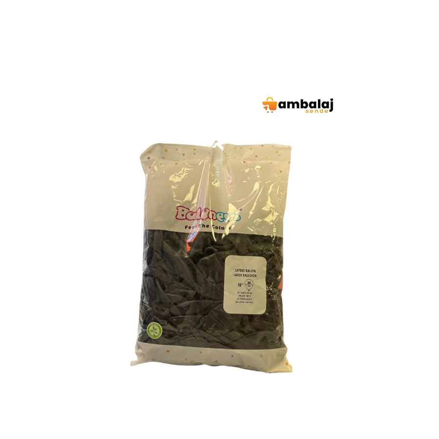 METALİK SİYAH BALON 12''