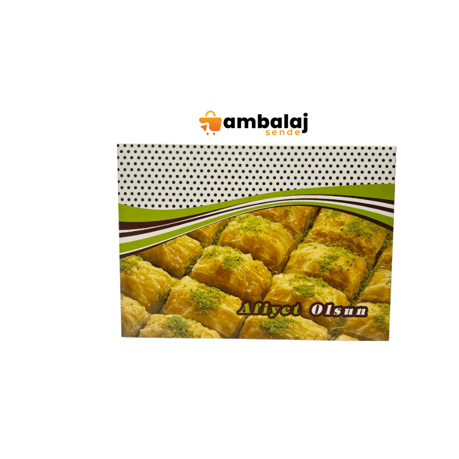 1000 GR AFİYET OLSUN BASKILI BAKLAVA KUTUSU