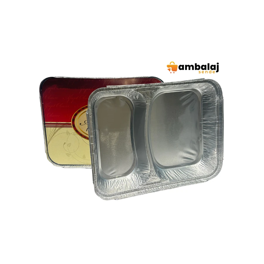 2 BÖLMELİ ALÜMİNYUM KAP