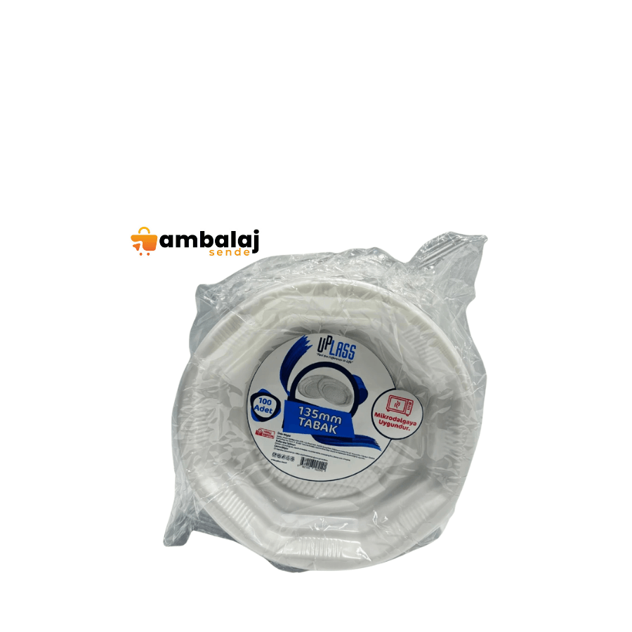 UPPLAST 135MM PLASTİK TABAK - 100ADET