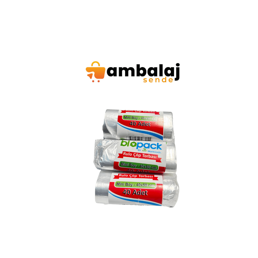 BİOPACK MİNİ BOY RULO ÇÖP POŞETİ (40 ADET)