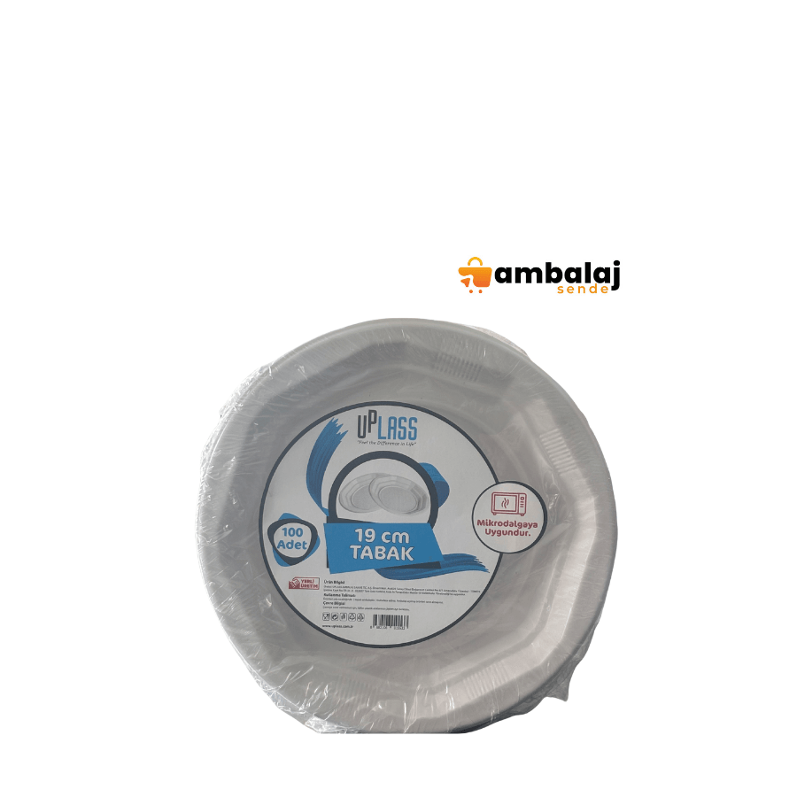 UPPLAST 19CM PLASTİK TABAK - 100ADET