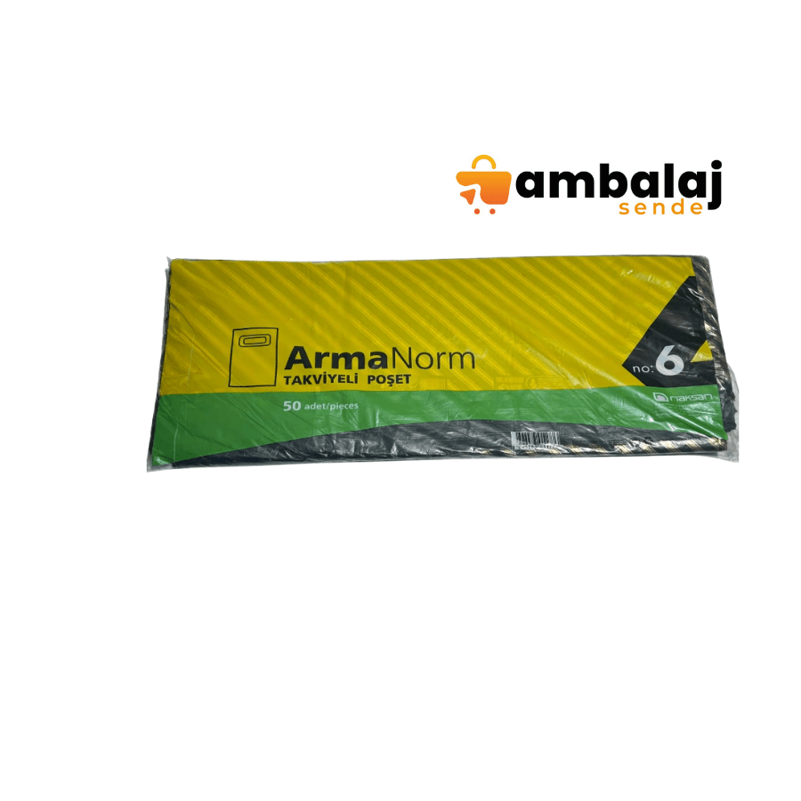 6 NUMARA SİYAH POŞET (50ADET)