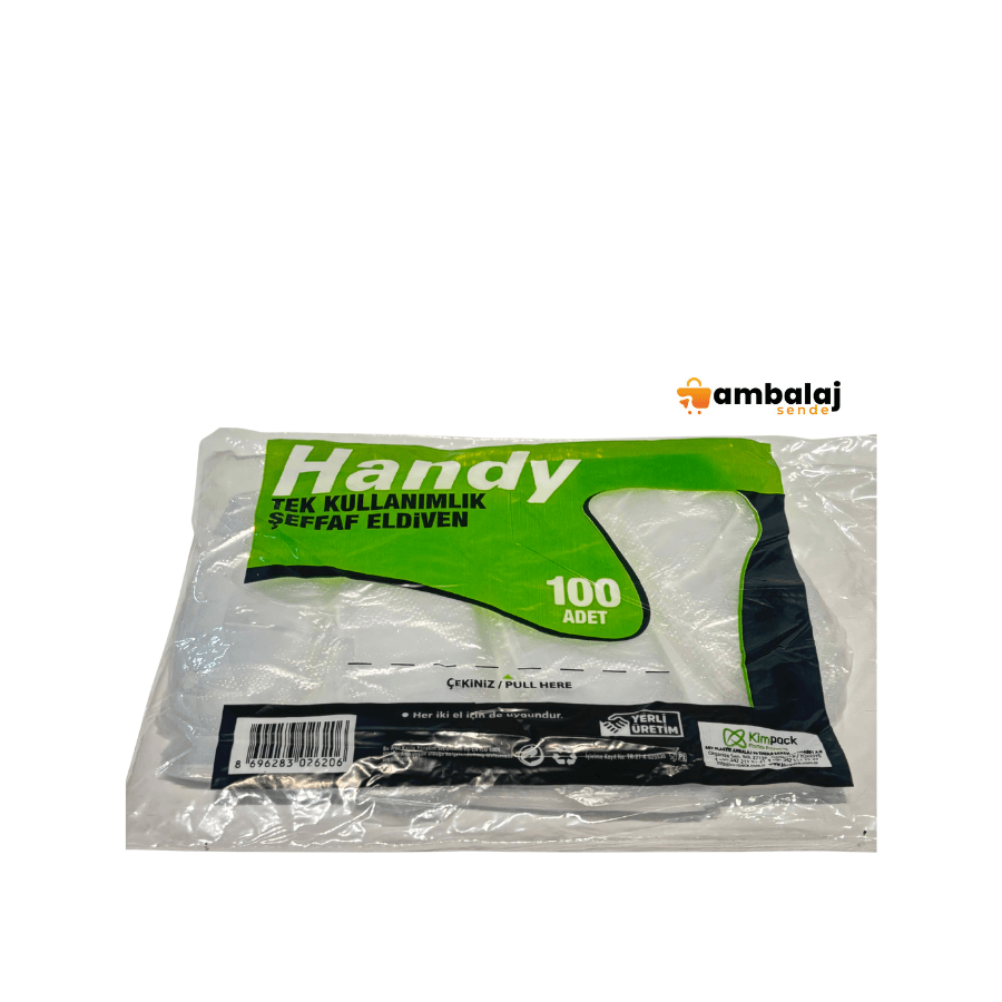 HANDY TEK KULLANIMLIK ŞEFFAF ELDİVEN