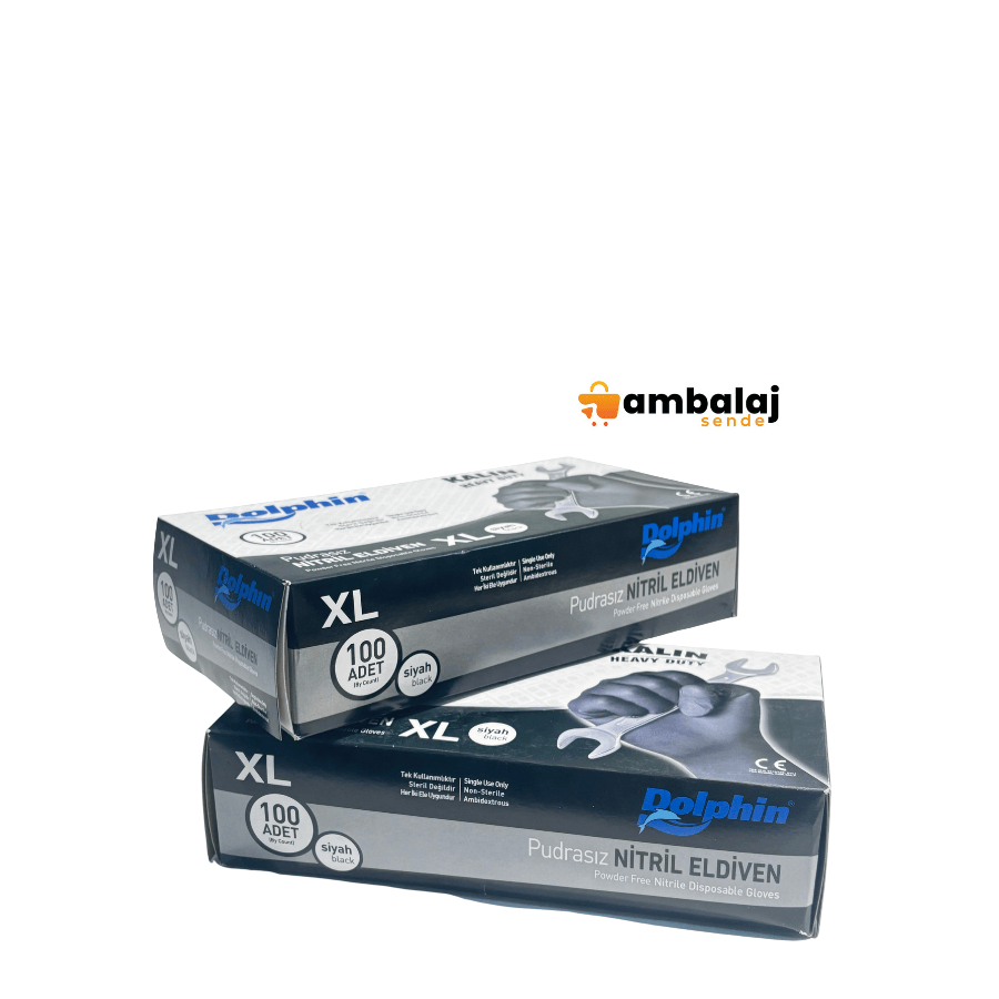 DOLPHİN PUDRASIZ NİTRİL ELDİVEN XL BEDEN 
