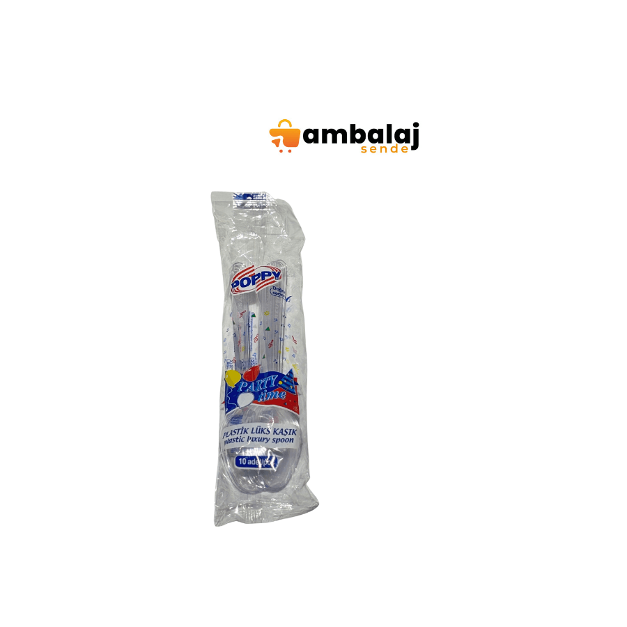 PLASTİK LÜKS KAŞIK 10'LU