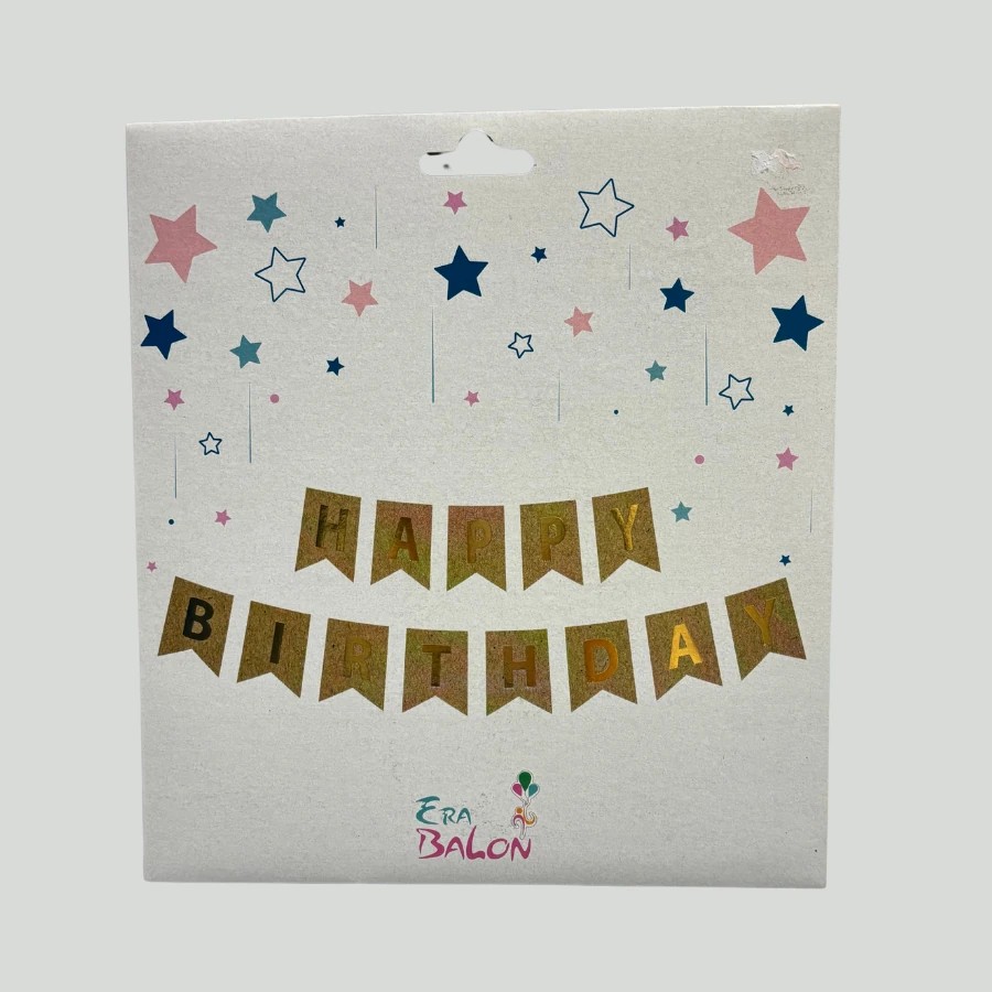 HAPPY BİRTHDAY BANNER ALTIN YILDIZ