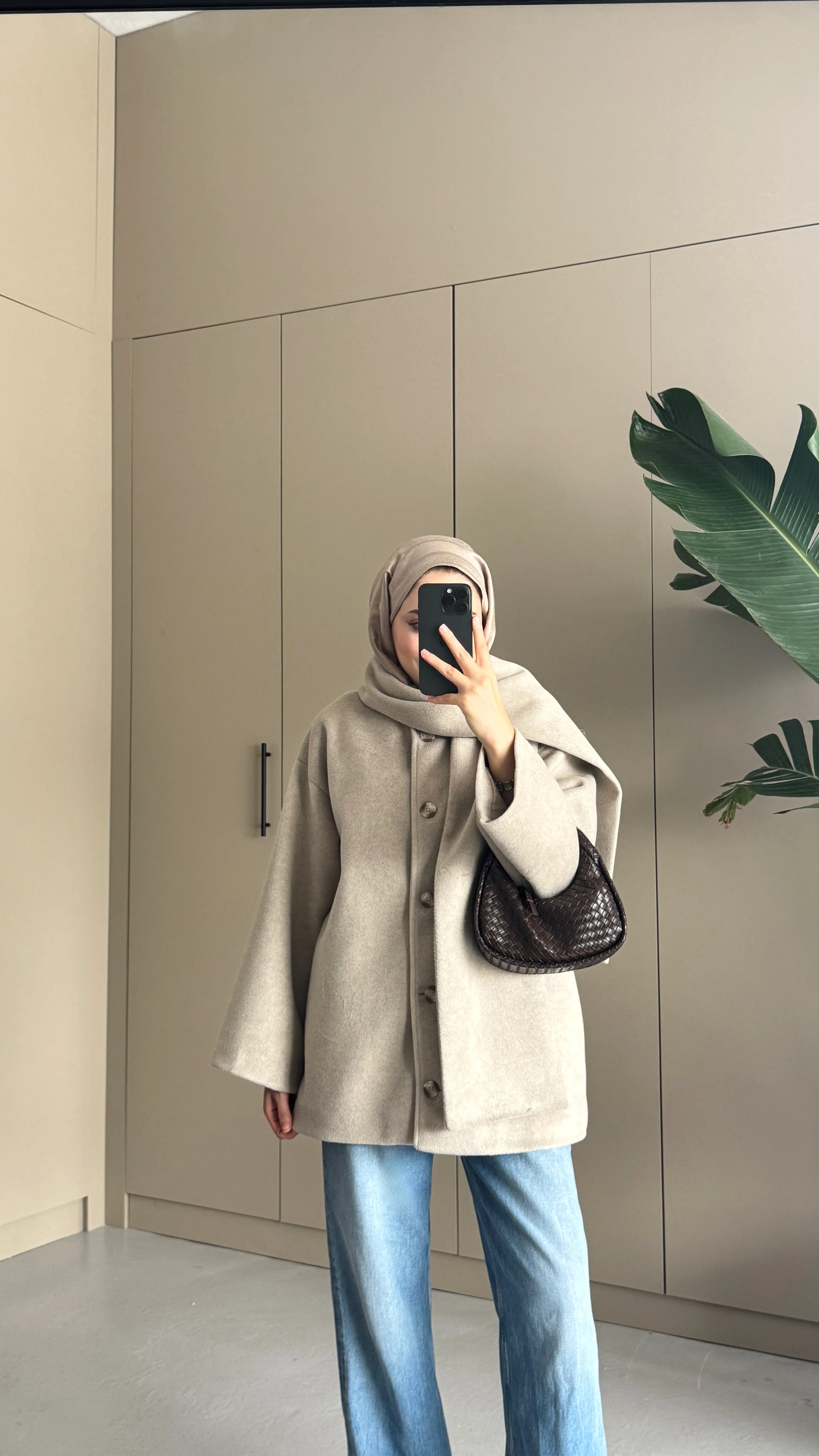 ATKILI KAŞE KABAN - BEJ