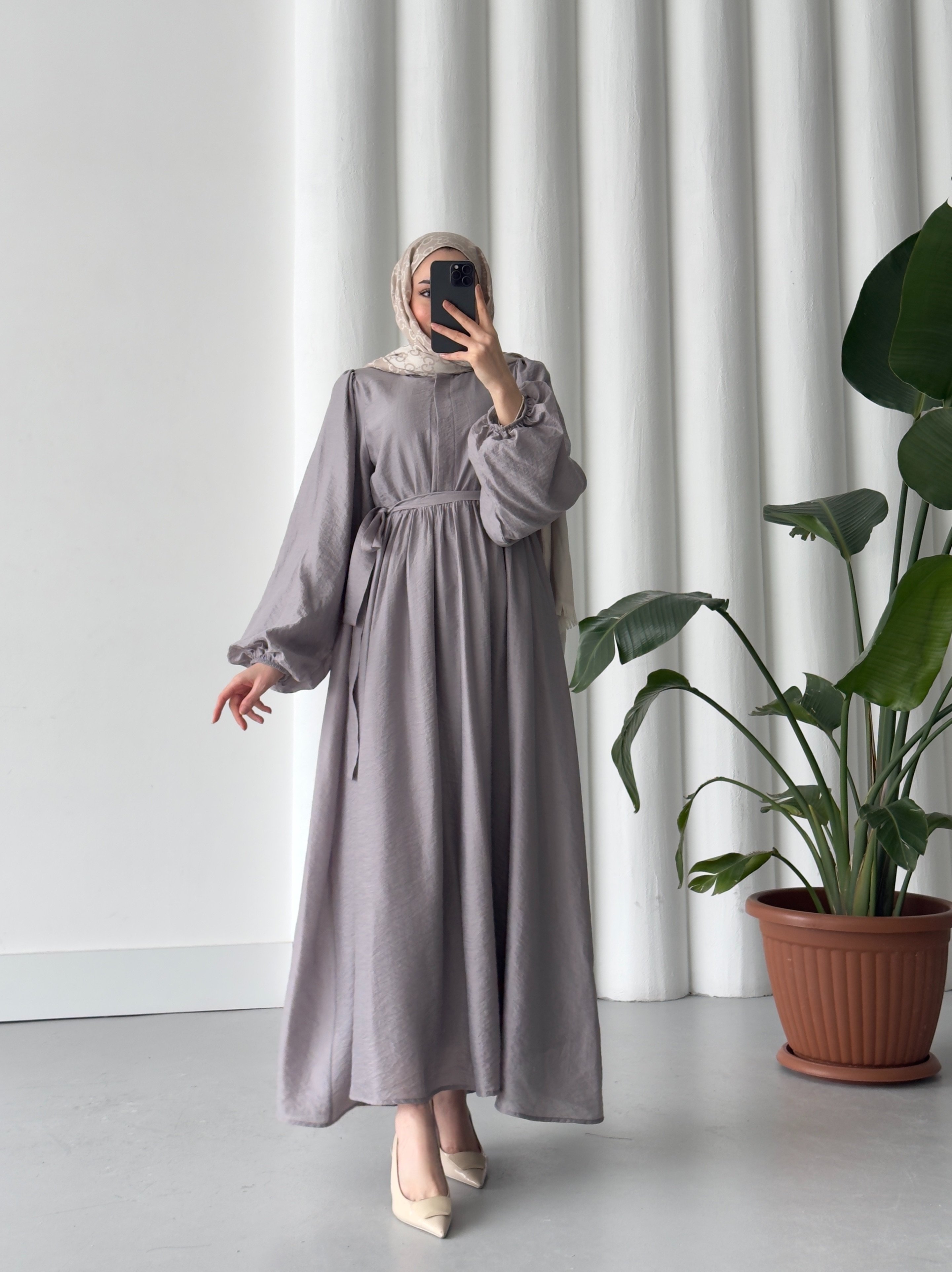 ELSA ELBİSE  - GRİ