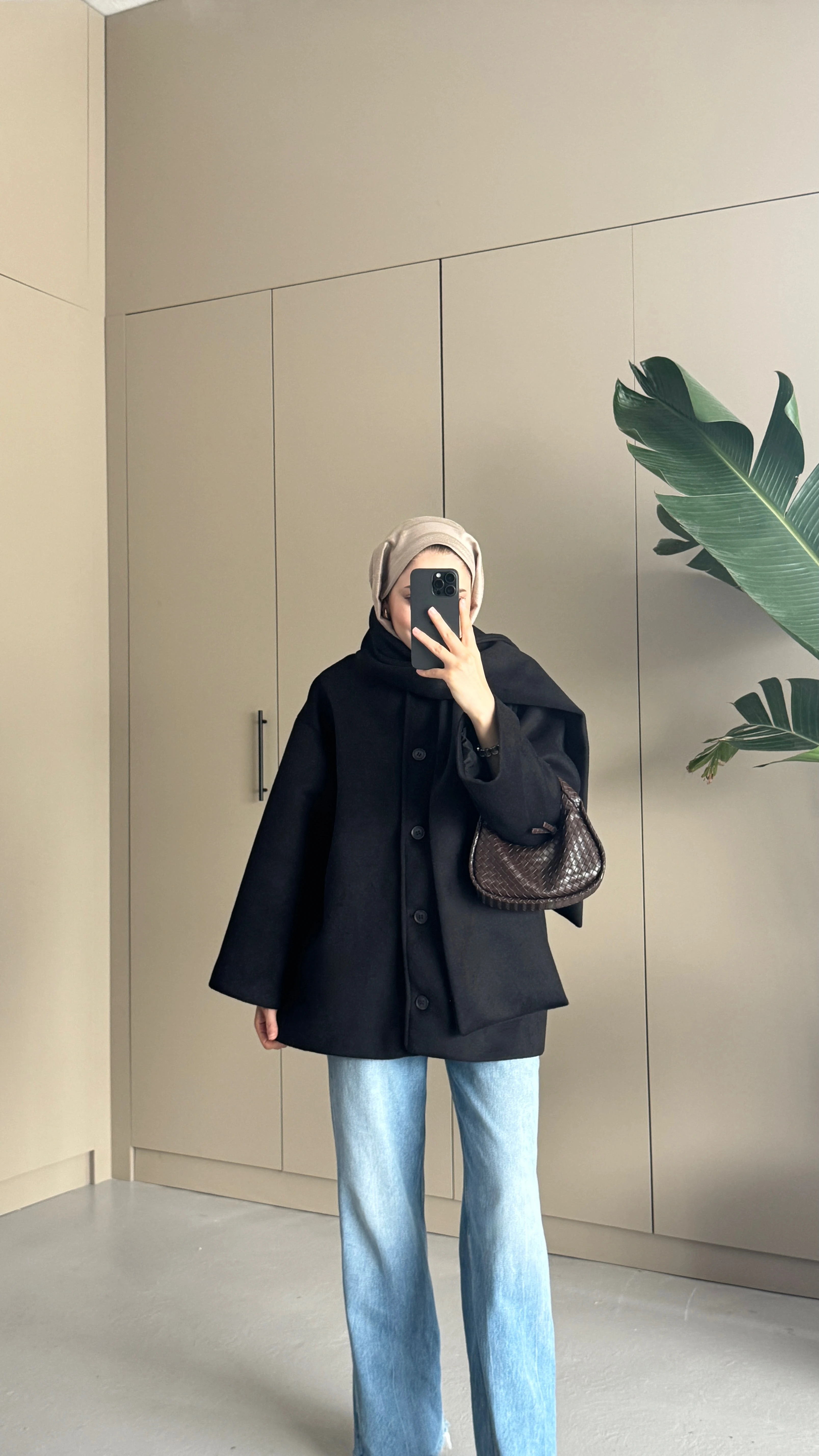 ATKILI KAŞE KABAN - SİYAH