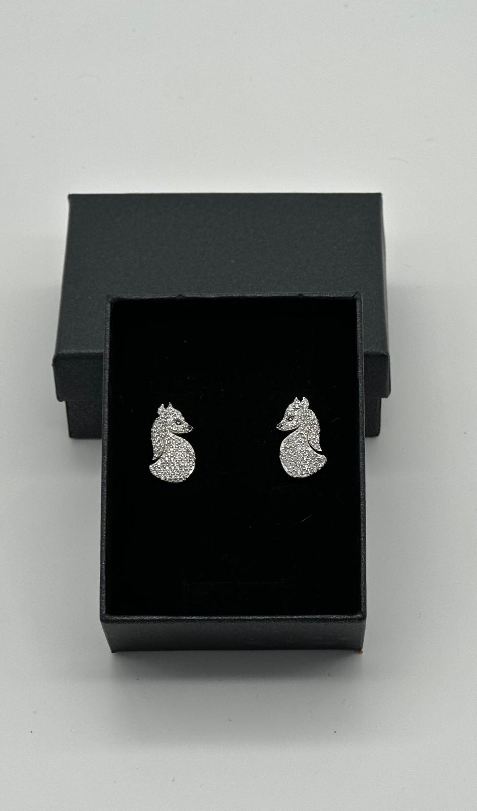 TİLKİ MODELİ 925 AYAR GÜMÜŞ KÜPE