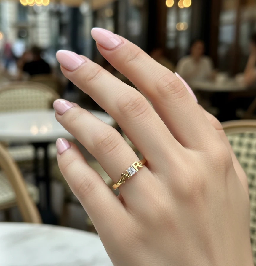 14 AYAR ALTIN KİŞİYE ÖZEL TEK TAŞ YÜZÜK