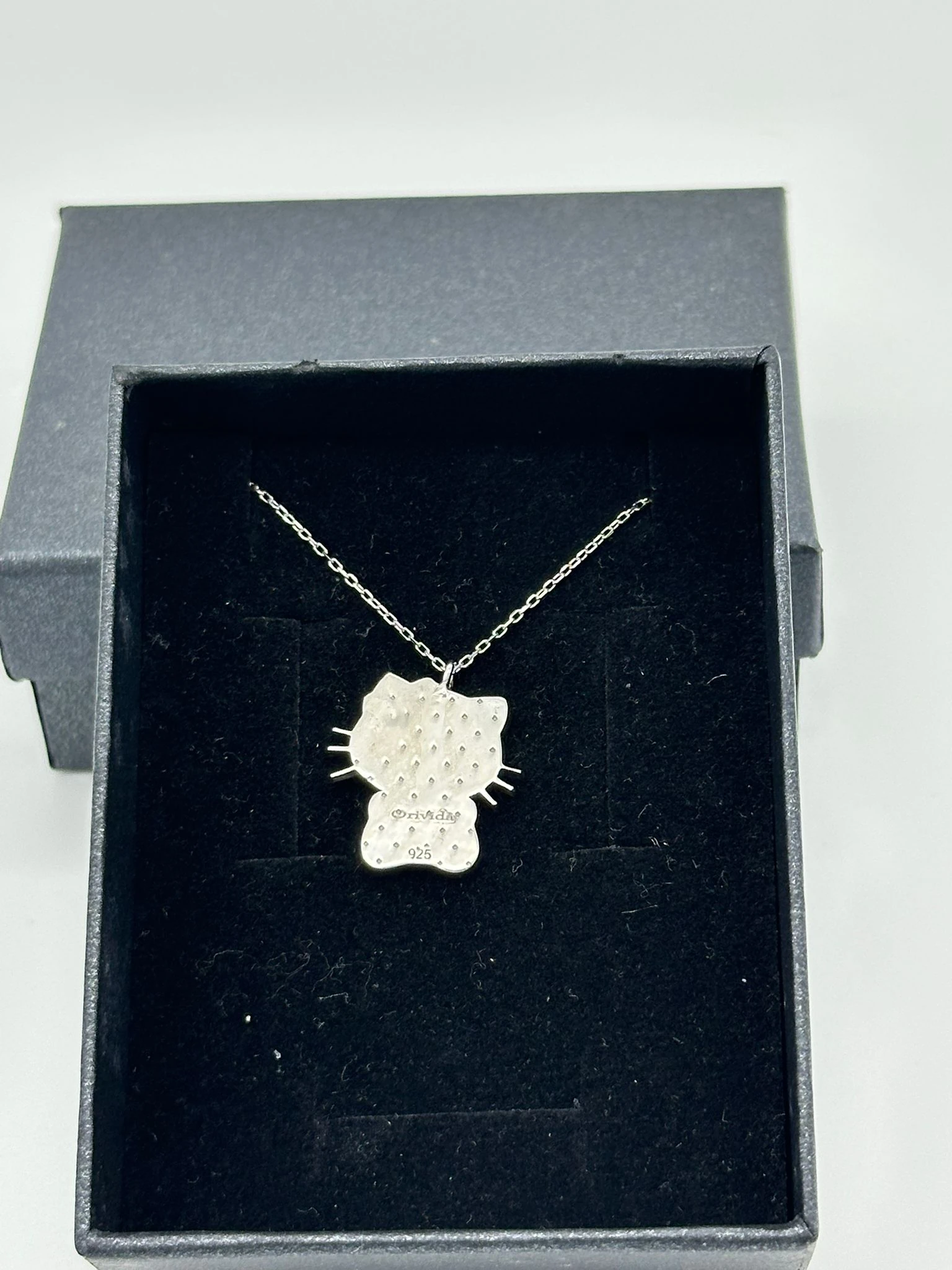 HELLO KİTTY 925 AYAR GÜMÜŞ MİNELİ KOLYE