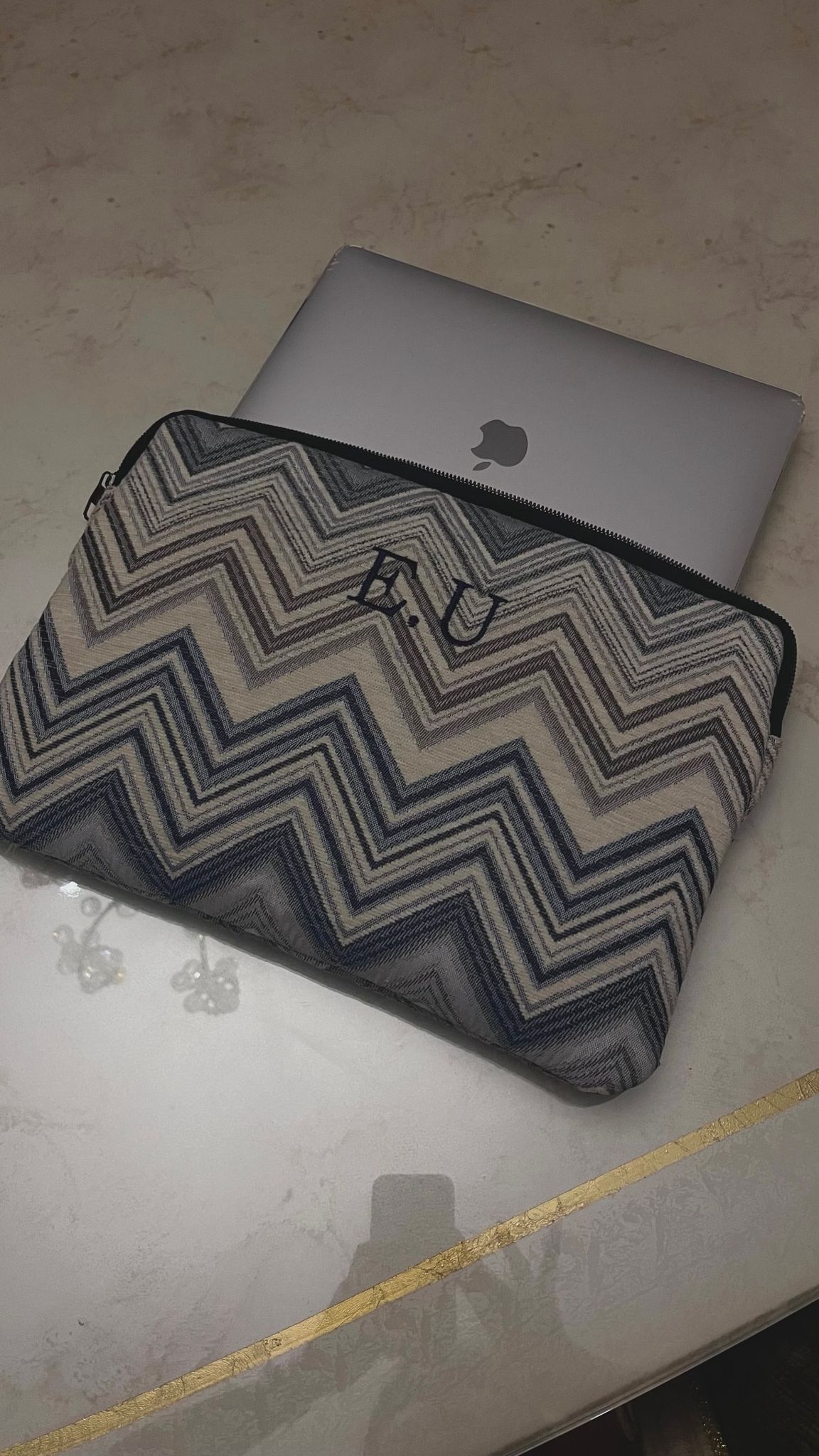 Baby blue laptop bag