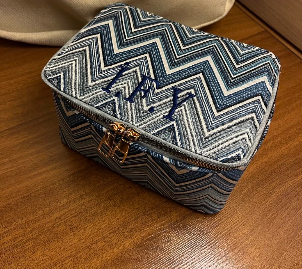 Navy Blue Makeup Bag