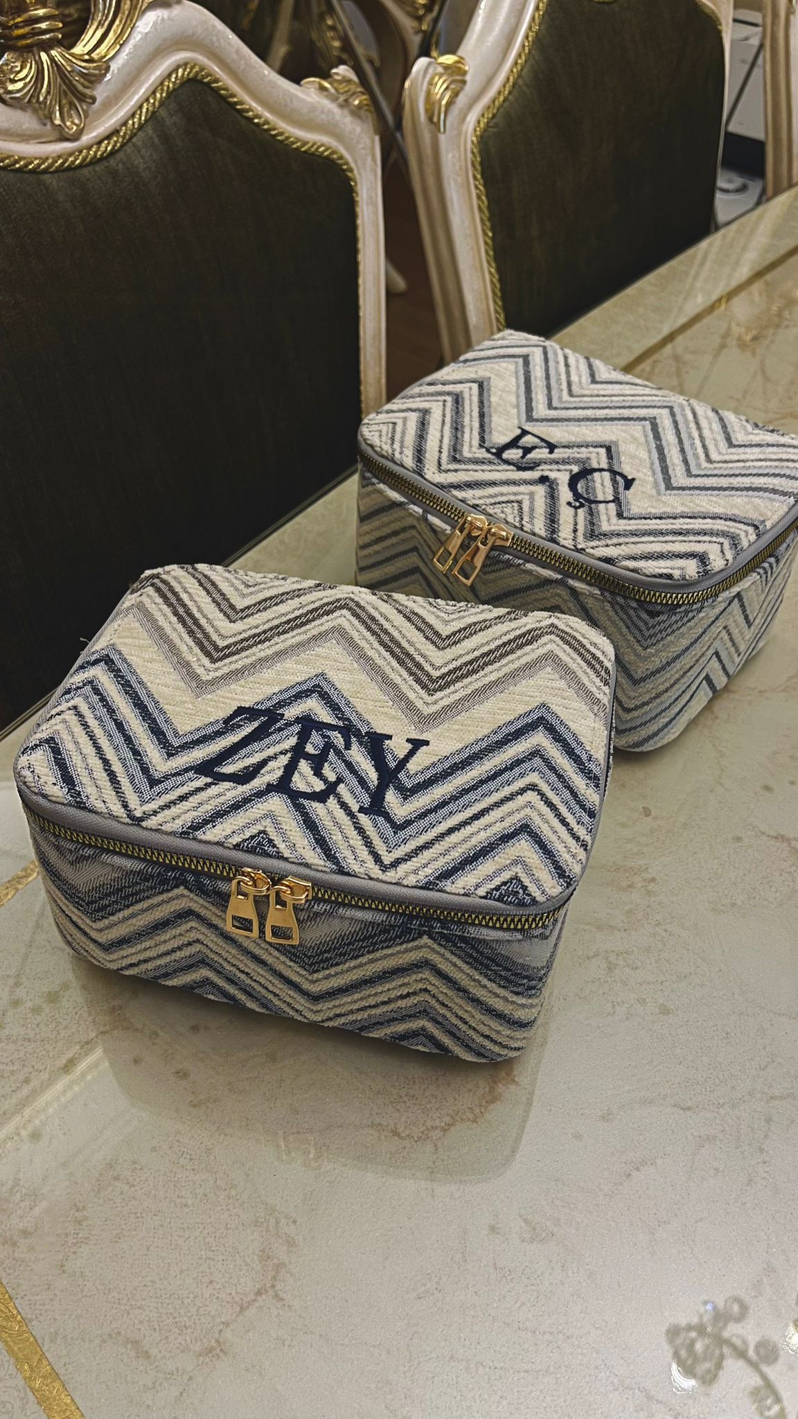 Baby Blue Makeup Bag