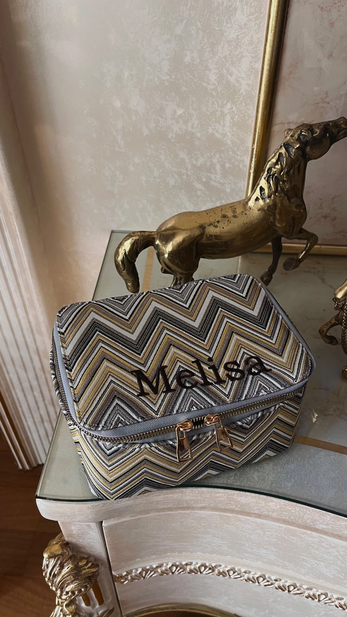 Yellow Latte Makeup Bag