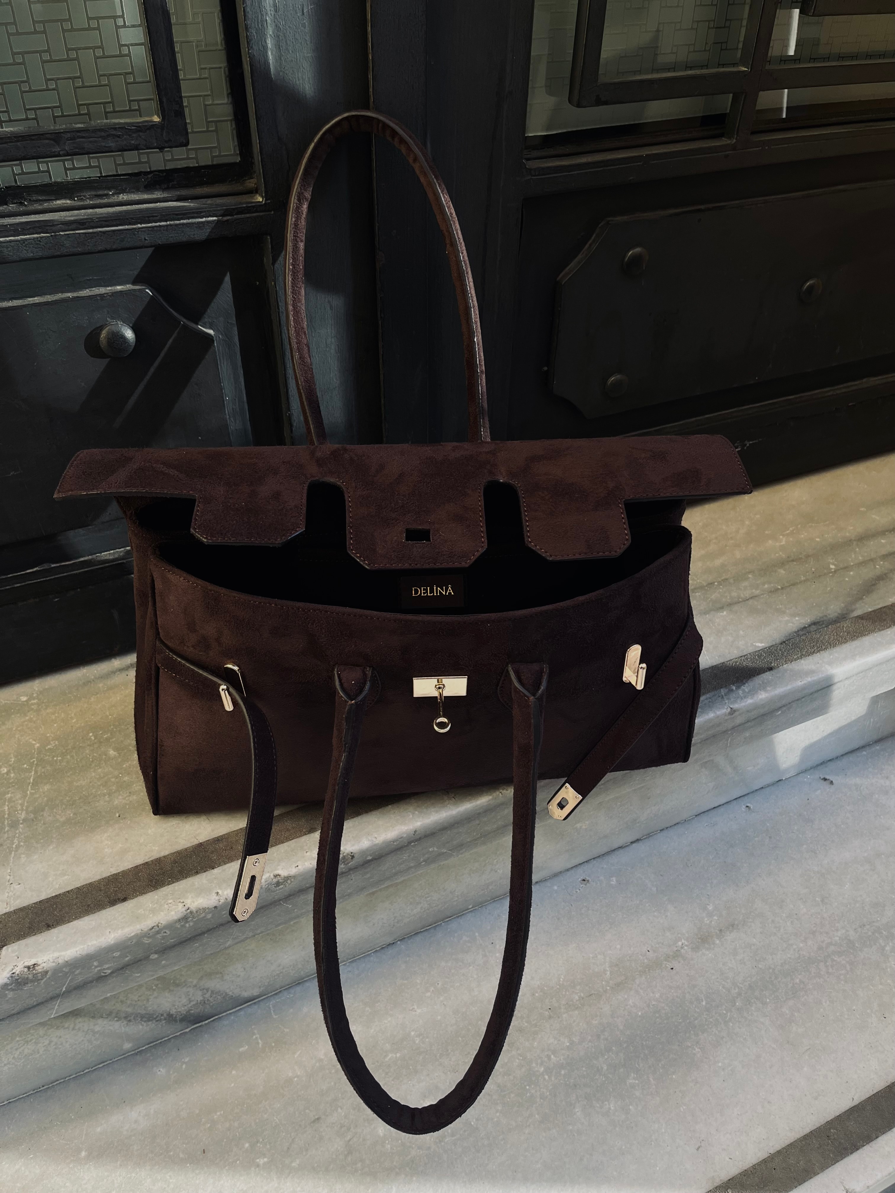 DIANA SUEDE BAG - Acı Kahve