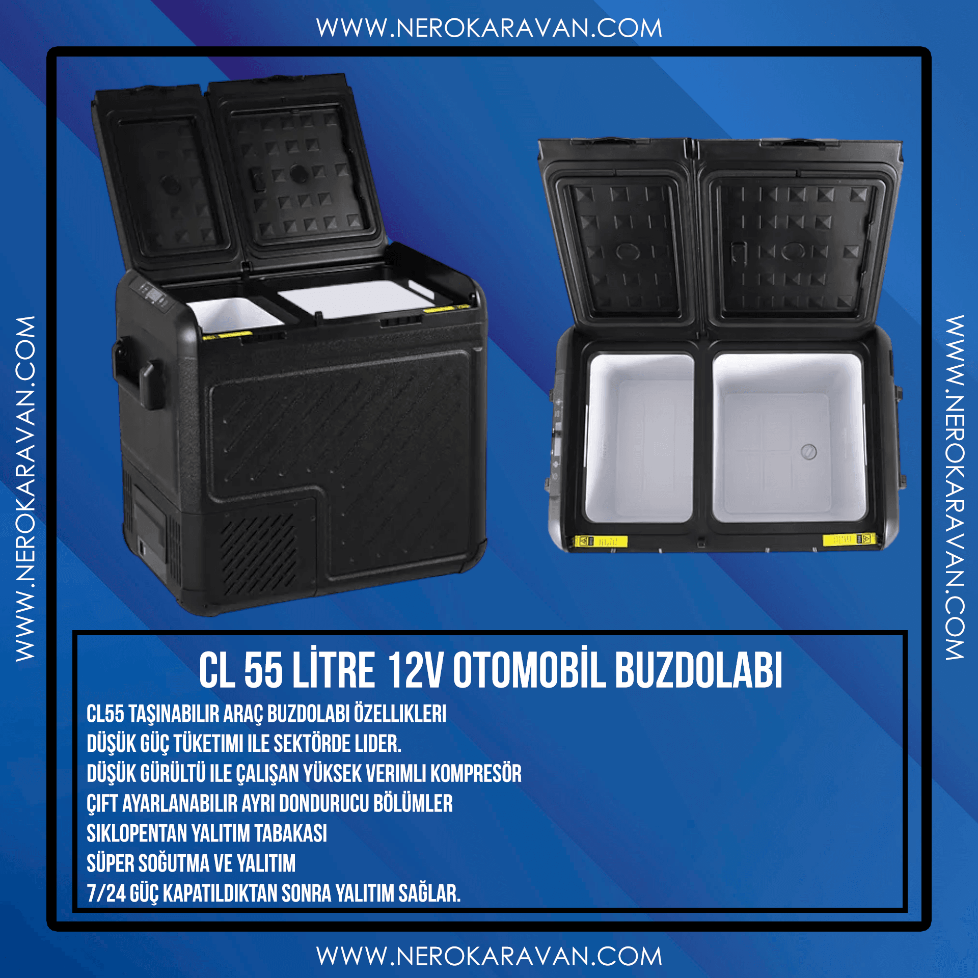 Cool Life CL 55 Litre 12V / 24V Karavan / Tekne / Otomobil Buzdolabı