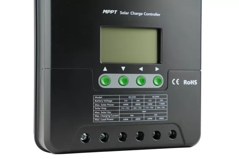 Electrozirve 40A MPPT Solar Charge Controller 12/24V (Ekranlı)