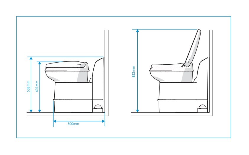 Thetford Kasetli Tuvalet C200 - CS + Servis Kapısı