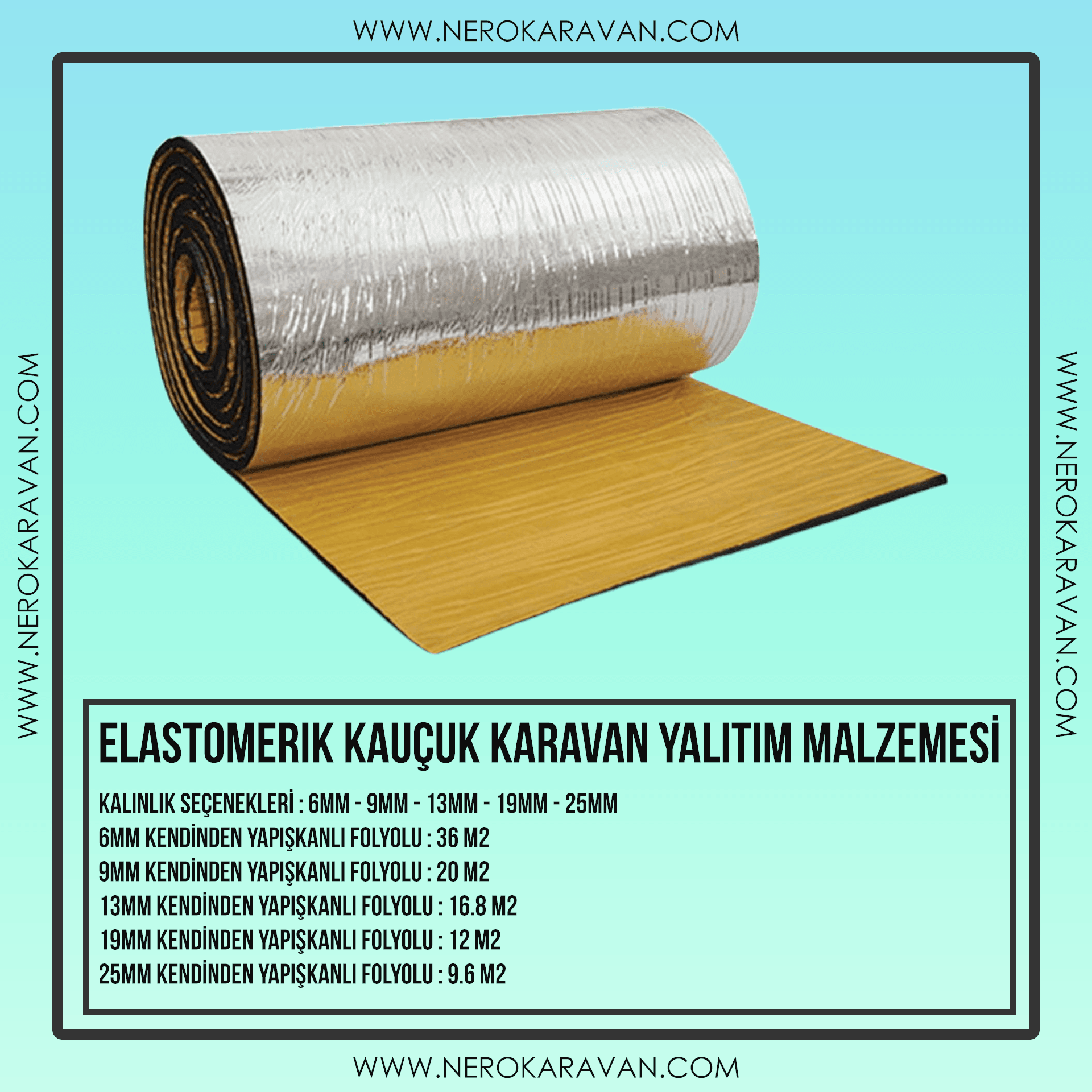 Elastomerik Kauçuk Karavan Yalıtım Malzemesi