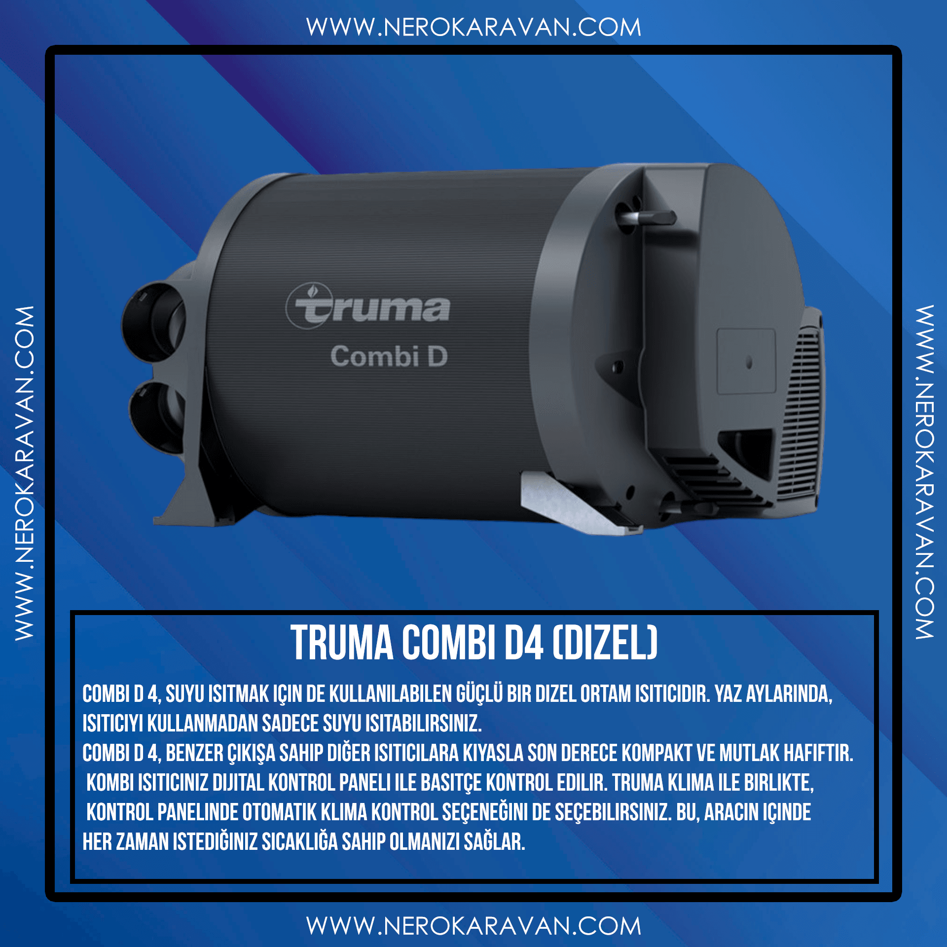 Truma Combi D4 (Dizel) Ortam ve Su Isıtıcı