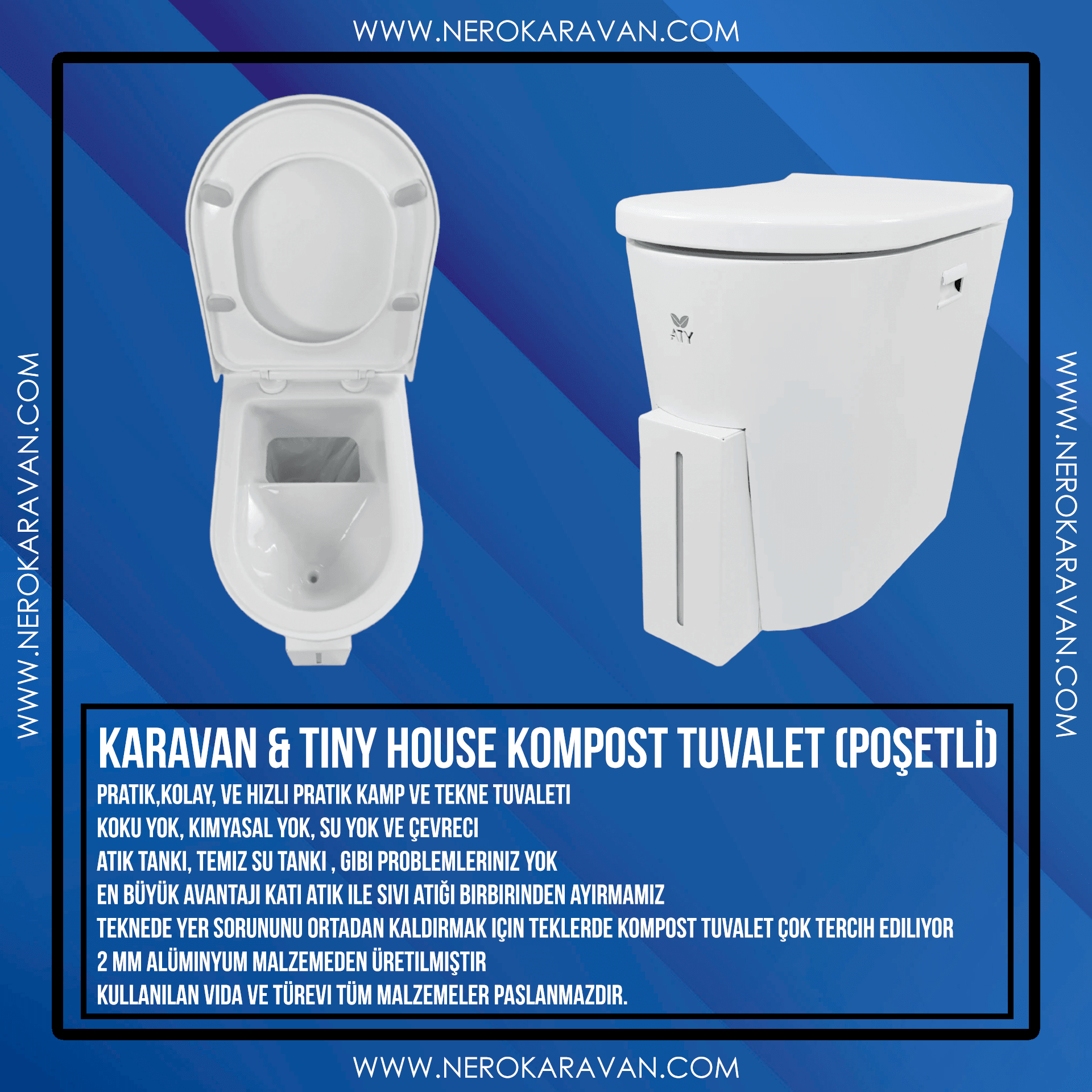 Karavan Kompost Tuvalet (Poşetli)