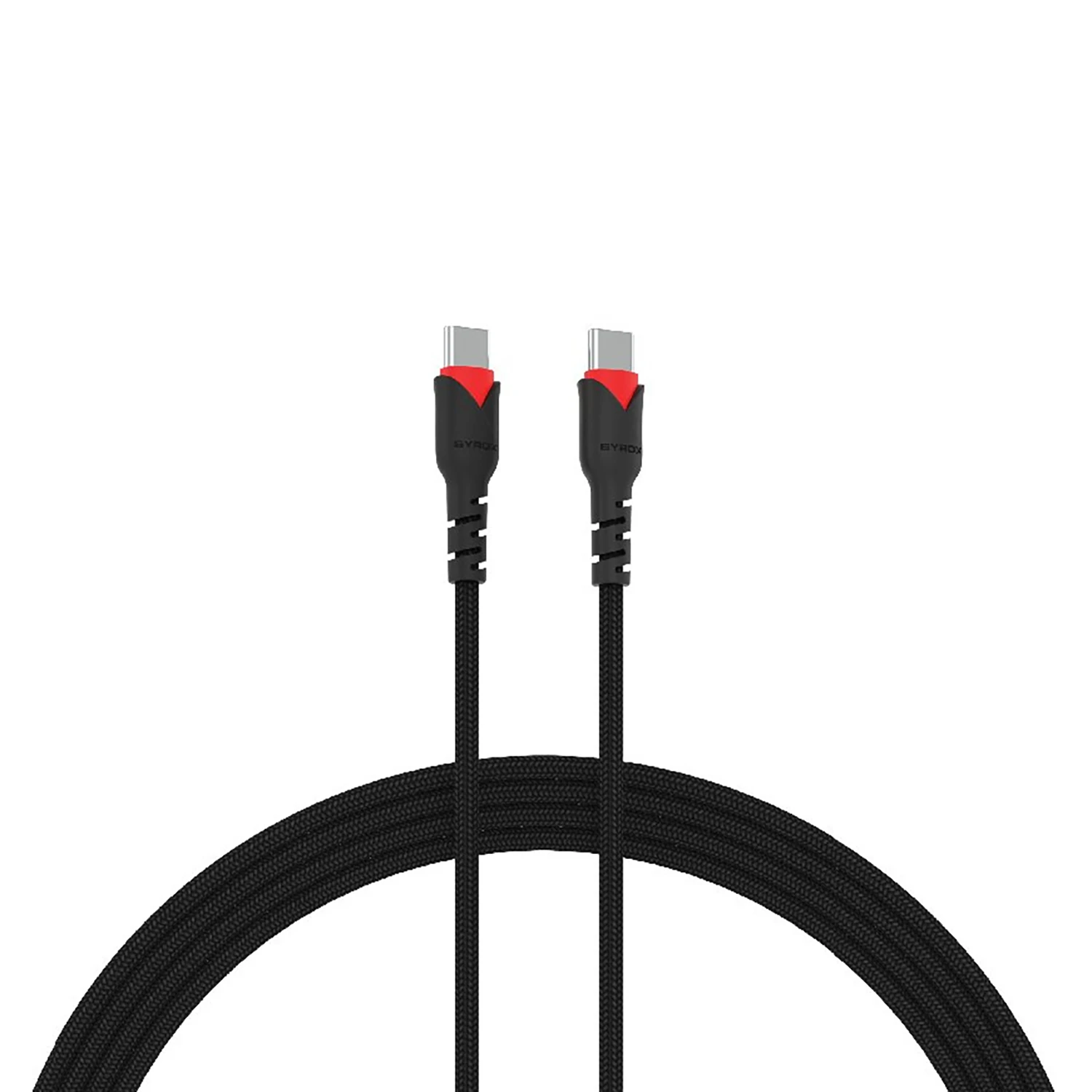 Syrox C130T 30W PD 1.10mt Örgülü Type-C - Type-C Şarj & Data Kablosu - Siyah