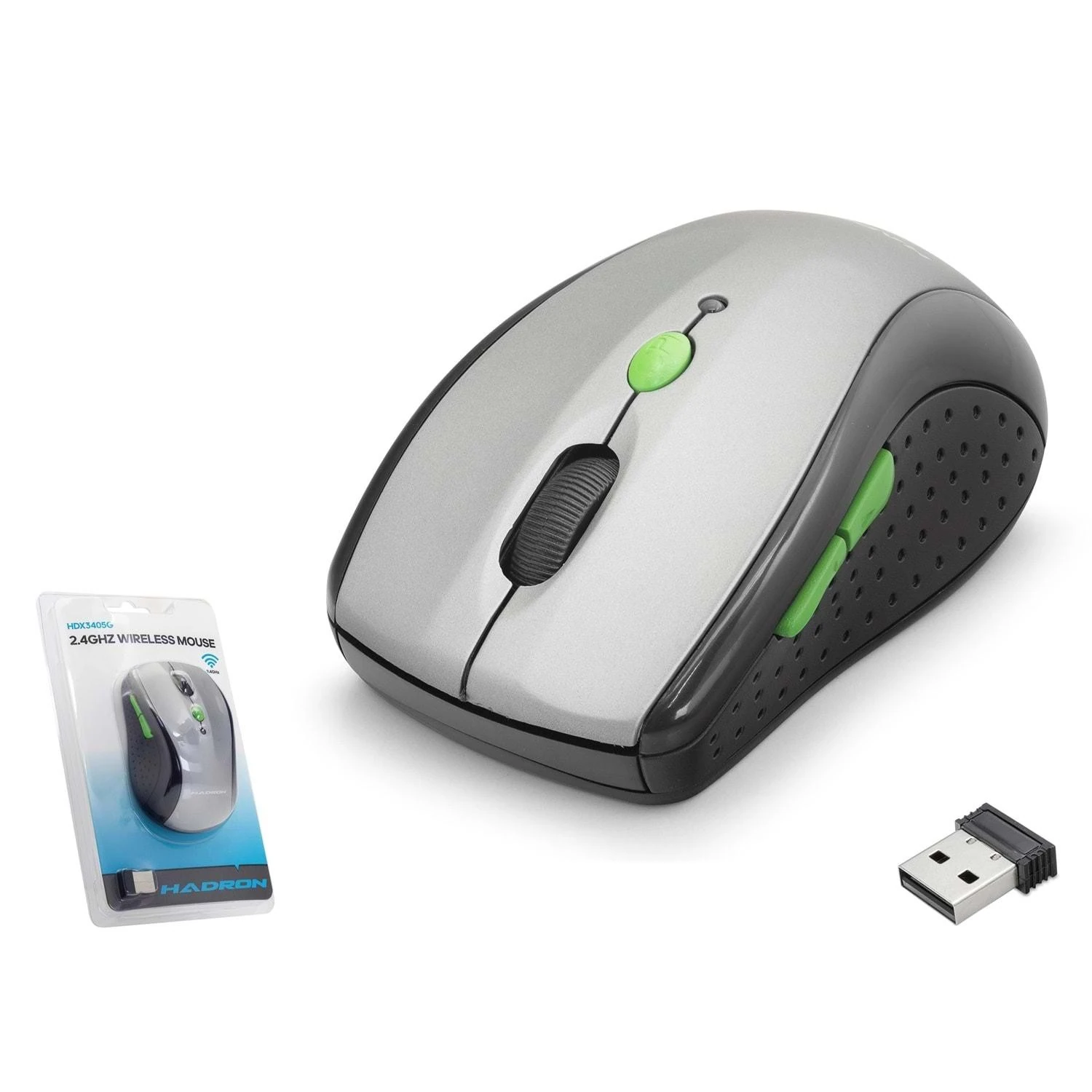 Hadron HDX3405 1600dpi 2.4Ghz USB Kablosuz Mouse - Gri-Siyah