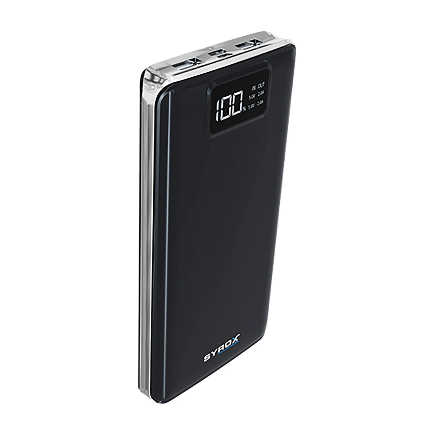 Syrox PB107 20.000mAh Dijital Göstergeli Çift Çıkışlı Powerbank - Siyah