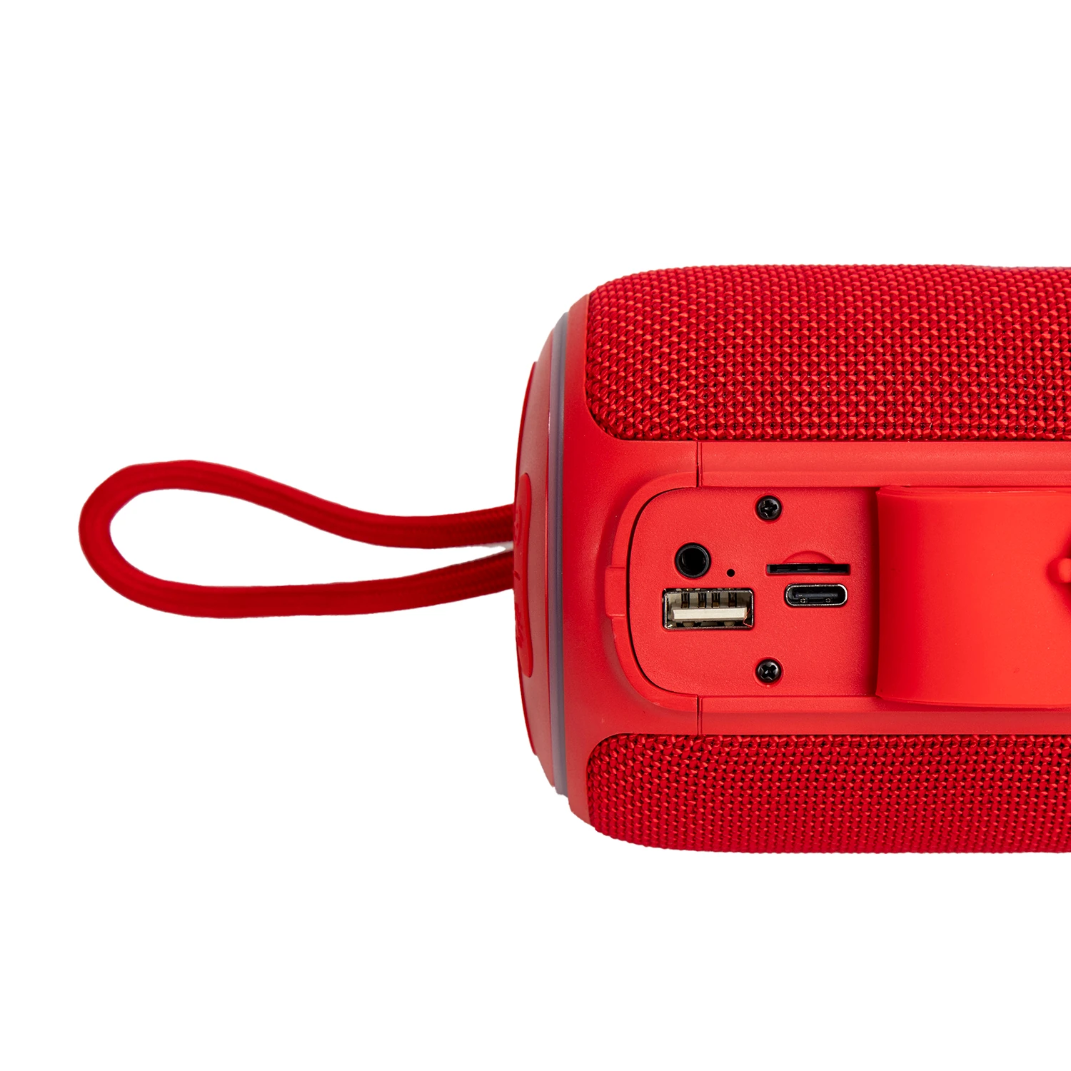 Syrox S33 RGB Ledli Hafıza Kartı + USB + 3.5mm AUX + FM + Eller Serbest 1x6W TWS Bluetooth 5.1 + EDR Kablosuz Hoparlör - Kırmızı