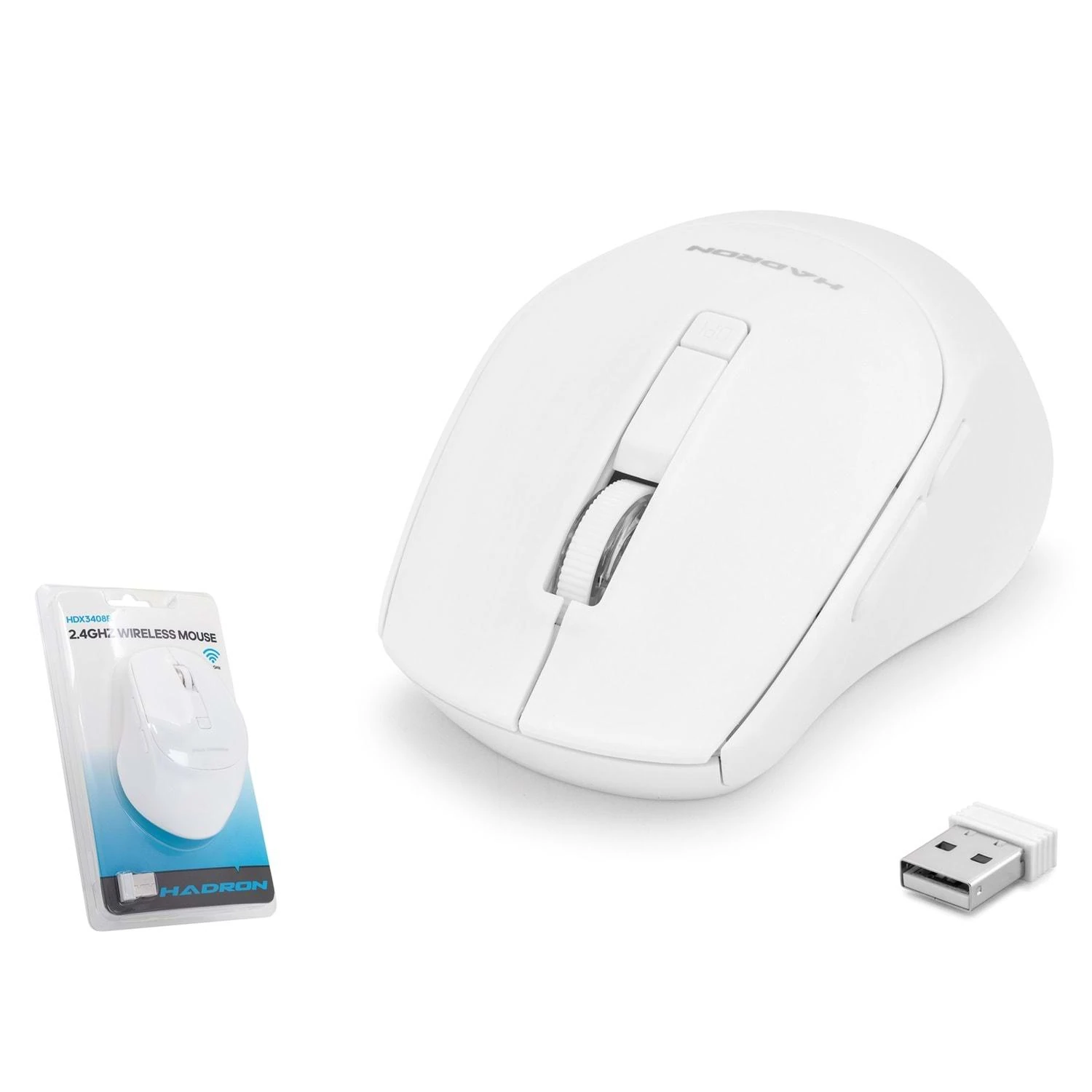 Hadron HDX3408 1600dpi 2.4Ghz USB Kablosuz Mouse - Beyaz