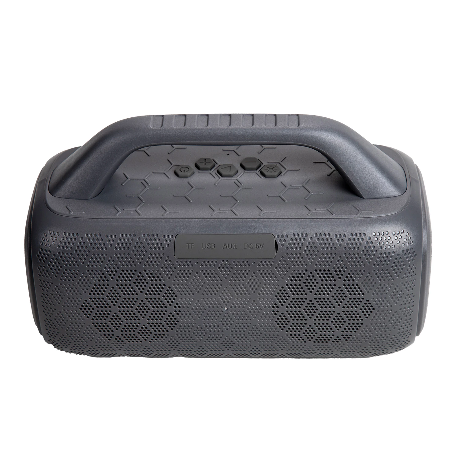 Syrox S42 RGB Ledli Hafıza Kartı + USB + 3.5mm AUX + FM + Eller Serbest 2x25W TWS Bluetooth 5.1 + EDR Kablosuz Hoparlör - Gri