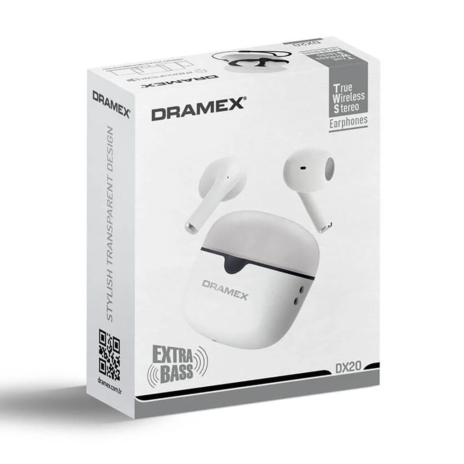 Dramex DX20 Earbuds Bluetooth 5.3 TWS Kablosuz Mikrofonlu Kulakiçi Kulaklık - Beyaz